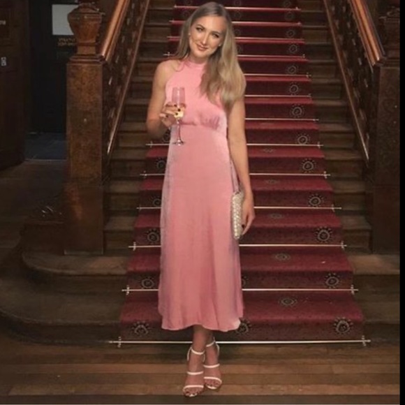 zara satin midi dress